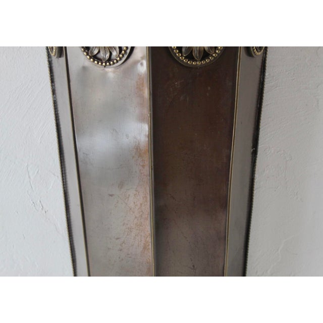 Mid 20th Century Slim Brass Wall Umbrella Stand Cane Holder Decorative Medallions Paw Footed Details For Sale - Image 4 of 16