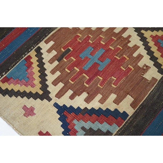 Ecru Antique Kilim Rug 5'9'' x 10'5'' For Sale - Image 8 of 12
