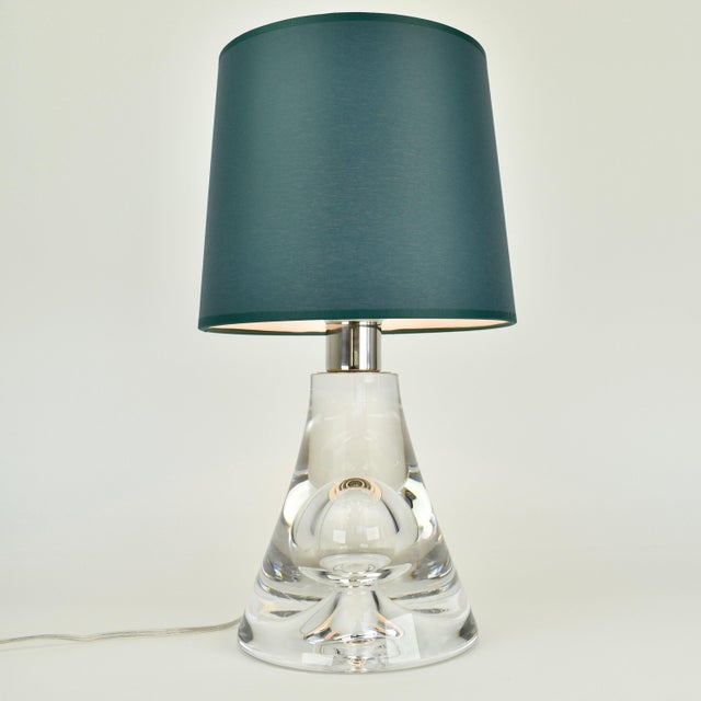 Metal Mid 20th Century Mid Century Modern Bubble Crystal Glass Table Lamp For Sale - Image 7 of 8