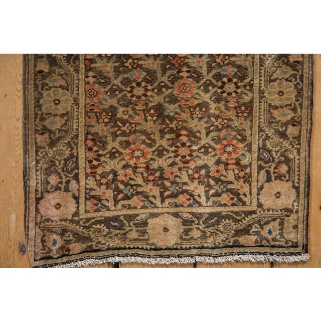Coffee Vintage Fine Distressed Farahan Sarouk Square Rug Mat - 1'9" x 1'9" For Sale - Image 8 of 8