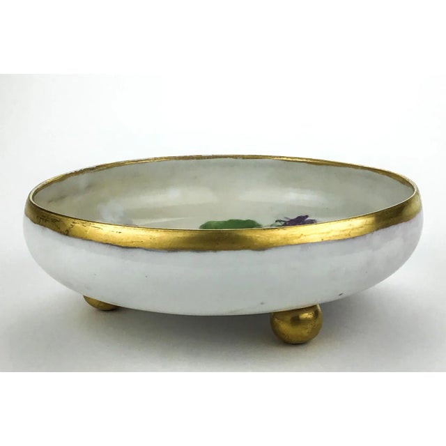 1910s Antique T&v Limoges France Hand Painted Berries Bowl Grapes Artist Signed For Sale - Image 5 of 13