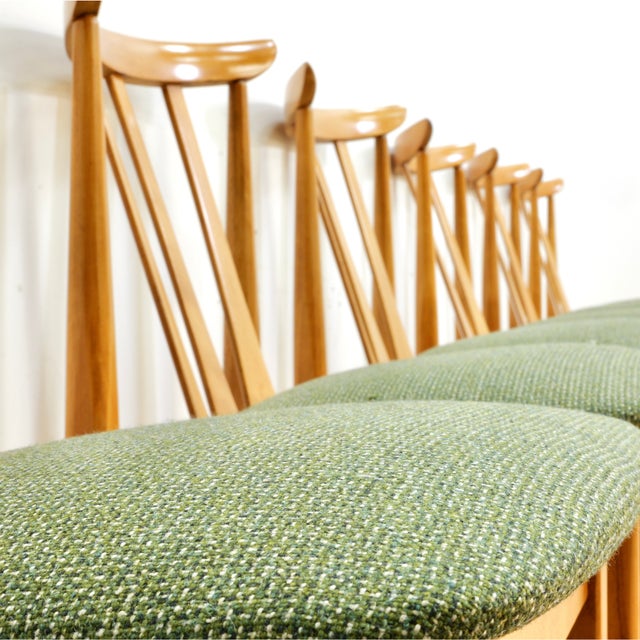 1960s Set of 6 Mid Century Dining Chairs by Elliots of Newbury For Sale In Los Angeles - Image 6 of 10