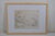 French school of the 20th century. Pencil drawing “tree landscape” 25 x 19 cm, total dimensions with frame 16.5 x 12.6 in...