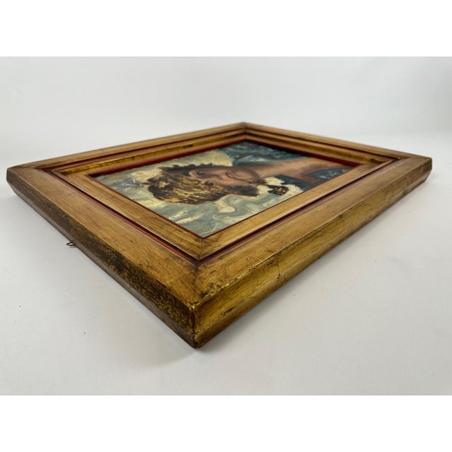 R. Landi, Boy with Pipe and Straw Hat, Oil on Canvas, 1960s, Framed For Sale - Image 10 of 15