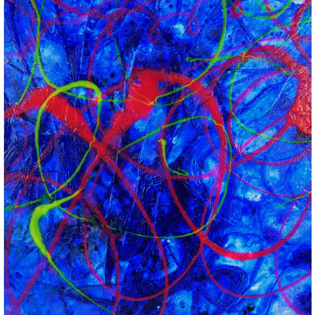 Ocean Lights - Expressionist Composition in Acrylic on Canvas by Charles David Francis For Sale - Image 4 of 9