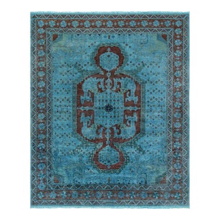 Pasargad Home Overdye Lamb's Wool Area Rug, 8' 3" X 10' 0", Blue For Sale