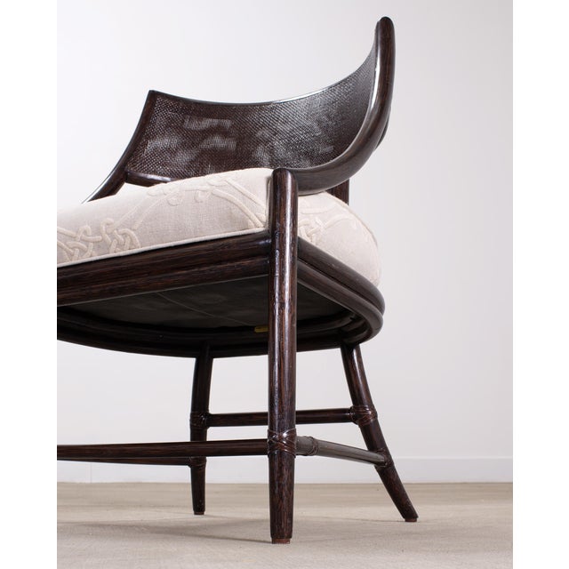 Barbara Barry for McGuire Rattan Cane Settee and Armchair For Sale - Image 17 of 18