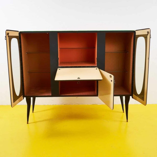 Vintage Black Sideboard, 1950s For Sale - Image 6 of 12