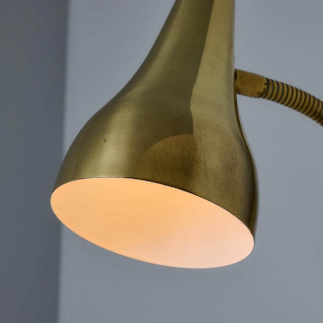 Pair of 1950s Perforated Brass Wall Lamps Attributed to Mauri Almari For Sale - Image 14 of 18