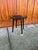 Black side table. Small wood side table with 2 black hand-painted acryl layers. Decorated with Ginko Biloba leaves. Hand-...