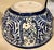 Vintage Mexican Talavera Hand-Painted Blue & White Ceramic Serving Bowl For Sale - Image 4 of 12