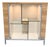 Custom Built Modern Oak Glass Display Cabinet With Metal Base For Sale