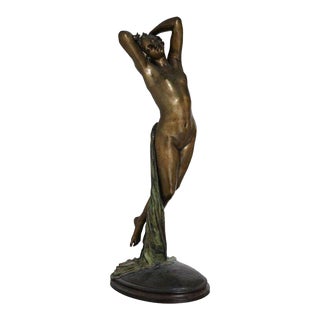 19th Century Une Heure De La Nuit Bronze Figure of Goddess Aurora Signed Joseph Pollet For Sale