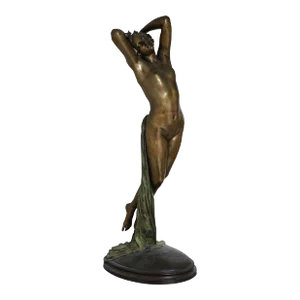 19th Century Une Heure De La Nuit Bronze Figure of Goddess Aurora Signed Joseph Pollet