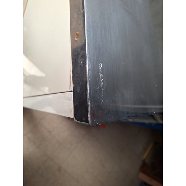 Vintage Wall-Mounted Console Table with Three Drawers in Lacquered White For Sale - Image 11 of 13