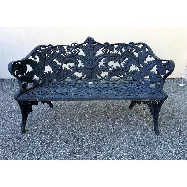 Cast aluminum three-seat garden bench approximately Weight: 90lb.