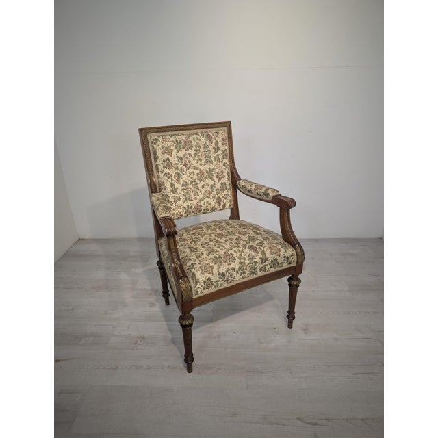 Antique Louis XVI Style Armchair, France For Sale - Image 13 of 18