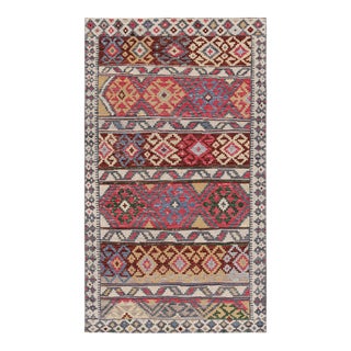 Rug & Kilim’s Tribal Style Rug With Polychromatic Geometric Patterns For Sale