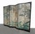 Chinese Vintage Silver Chinese Asian Six Panel Screen ~ Room Divider W Heron Birds For Sale - Image 3 of 18