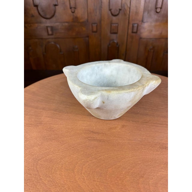 Antique French Marble Mortar Pot – Culinary or Apothecary Decor For Sale - Image 4 of 12