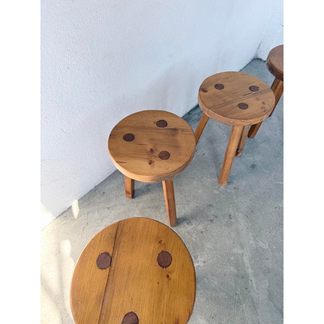 Vintage Tripod Stools, 1950s, Set of 4 For Sale - Image 12 of 18