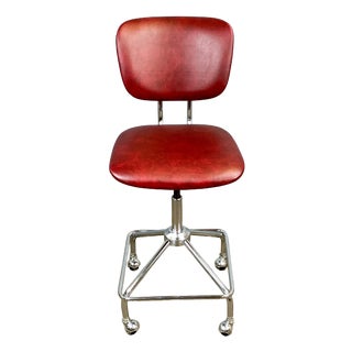 Swivel Chair in Chrome Frame and Faux Leather, 1960s For Sale