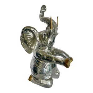 Elephant Bottle Cooler Aluminum & Brass by Arthur Court
