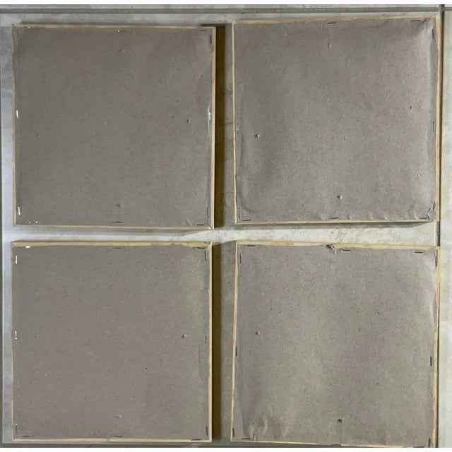 Red Set of Four Antique Suzani Wall Hanging For Sale - Image 8 of 12