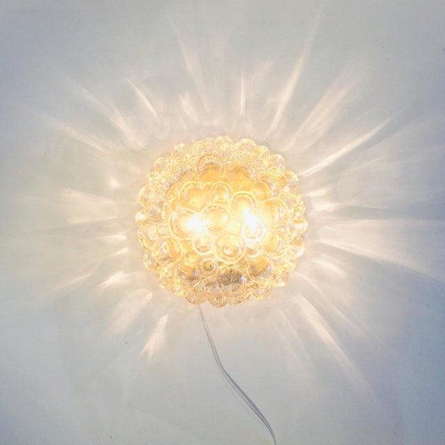 Large Mid-Century Modern Amber Bubble Glass Ceiling Light by Helena Tynell for Limburg, Germany, 1960s For Sale - Image 6 of 10