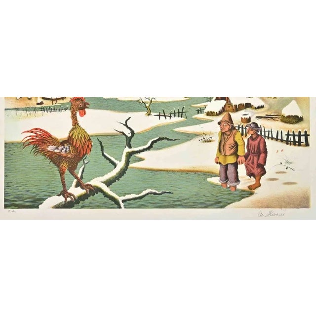 Peasants is a Lithograph on paper realized by Mijo Kovacic in the 1980s . Hand-signed. Artist's proof. Good conditions....