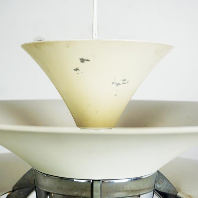 Metal White Snowball Pendant Lamp by Poul Henningsen for Poulsen, 1970s For Sale - Image 7 of 10