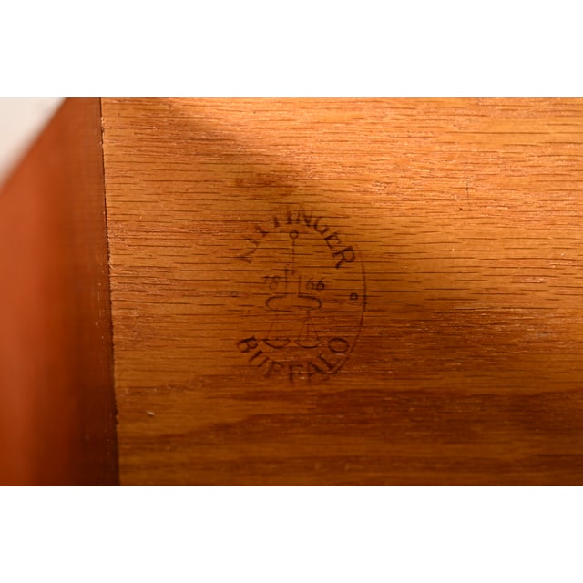 Wood Kittinger English Regency Carved Mahogany and Rosewood Breakfront Bookcase Cabinet, Circa 1960s For Sale - Image 7 of 17