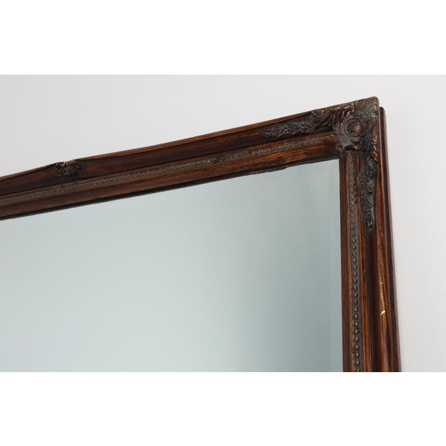 Antique Facet-Cut Mirror with Carved Wood Frame, France, 1850s For Sale - Image 3 of 12