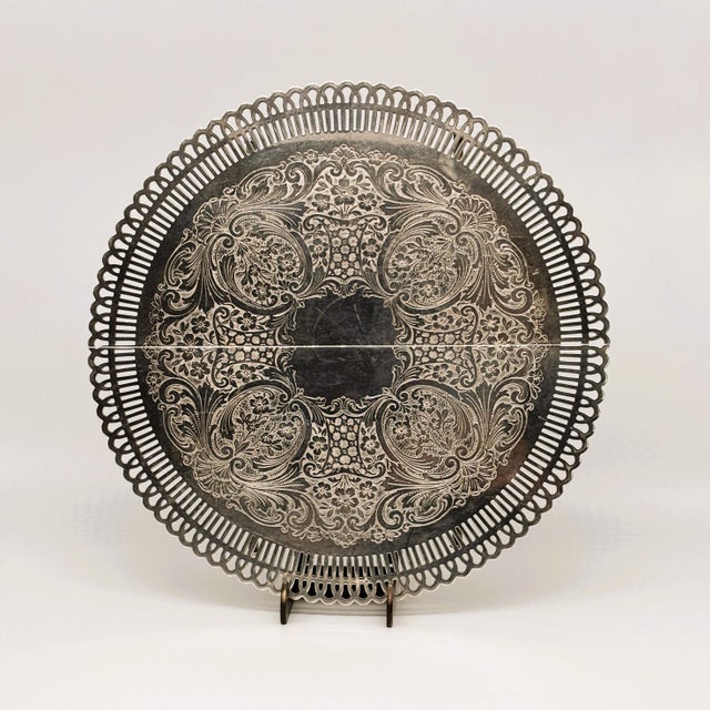 Weidlich Bros. Mfg. Co. Early 20th Century Weidlich Brothers Silver Plated Expanding Trivet For Sale - Image 4 of 10