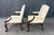 American Late 20th Century Pair of Baker Furniture Stately Homes Gainsborough Arm Chairs in White For Sale - Image 3 of 17