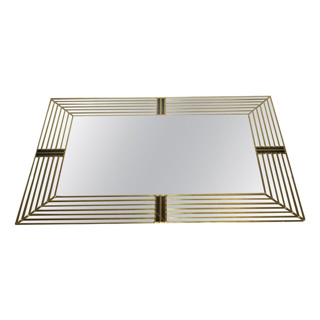 Art Deco Style Hand-Leaded Gilt Wall Mirror from Lawson Glassworks For Sale