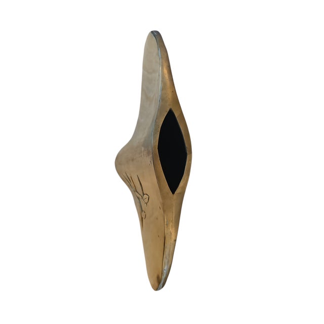 1980s Solid Brass Vase With Bamboo Design For Sale In West Palm - Image 6 of 8