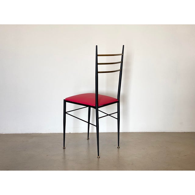 Iron and Brass Chairs, 1960s, Set of 6 For Sale - Image 9 of 18