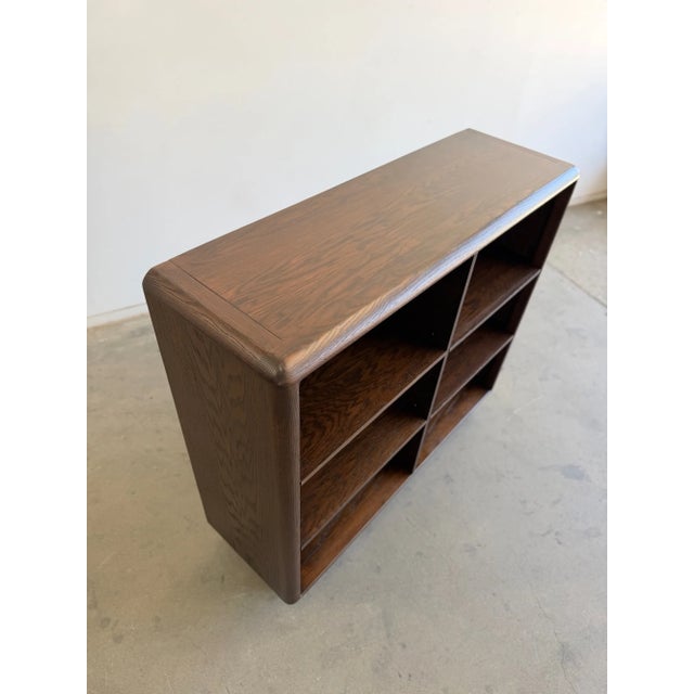 Vintage Oak Bookcase Cylinder Legs For Sale - Image 10 of 16