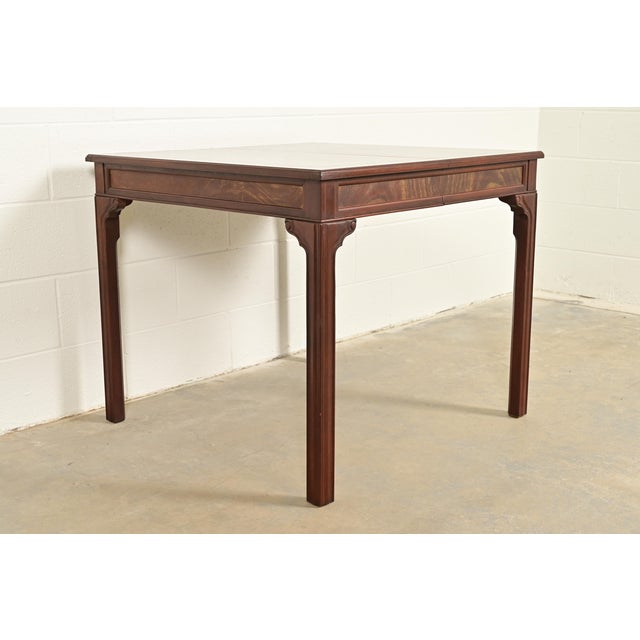Baker Furniture Georgian Banded Mahogany Extension Dining Table For Sale - Image 12 of 13