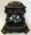 19th Century Papier Mâché Lacquered Jewelry Box Hand Painted with Inlaid With Mother-Of-Pearl For Sale - Image 4 of 13
