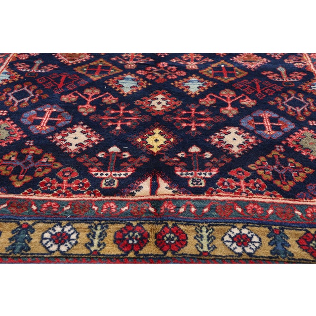 Mid 20th Century Vintage Persian Joshegan Rug, 04'03 X 10'01 For Sale - Image 5 of 10