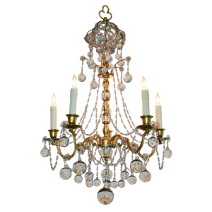 1920s French Beaded Chandelier