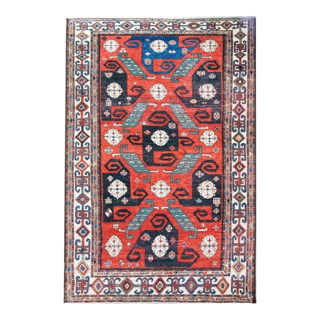 Early 20th Century Persian Kazak Rug For Sale