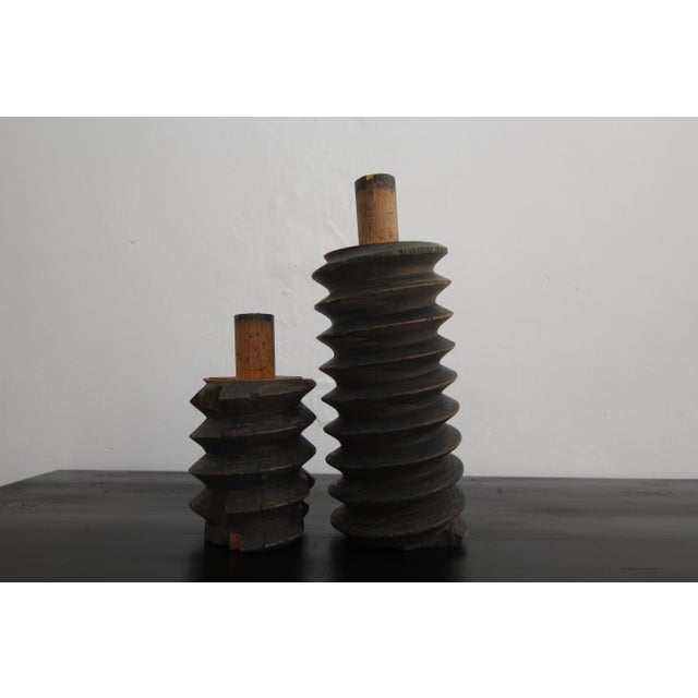 Early 20th Century Wooden Screws, 1890s, Set of 2 For Sale - Image 16 of 18