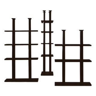 Peristylo Black Wooden Shelves by Oscar Tusquets for BD Barcelona, Set of 3 For Sale