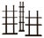 Peristylo Black Wooden Shelves by Oscar Tusquets for BD Barcelona, Set of 3 For Sale