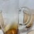 Hollywood Regency Amber Hand Blown Pitcher and Glass Set For Sale - Image 3 of 12