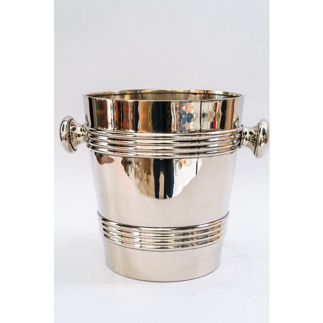Champagne Bucket Round, 1920s ‘Alpaca‘ Only polished.