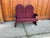 1970s Vintage Art Deco Loveseat with Burgundy Upholstery, 1970 For Sale - Image 5 of 5